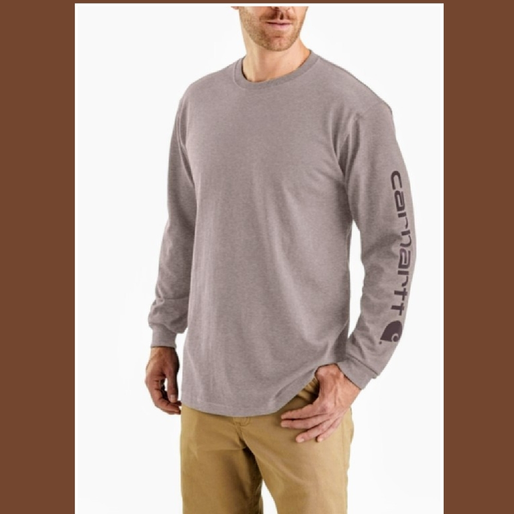 CARHARTT HEAVYWEIGHT LOOSE FIT LOGO LS SHIRT